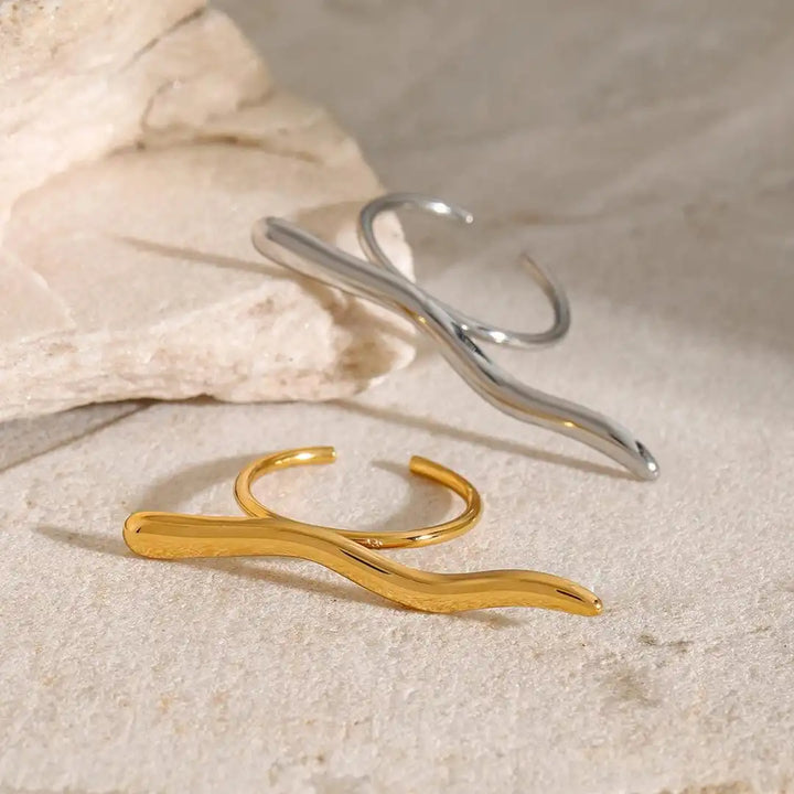 Elegant Golden Twig Ring