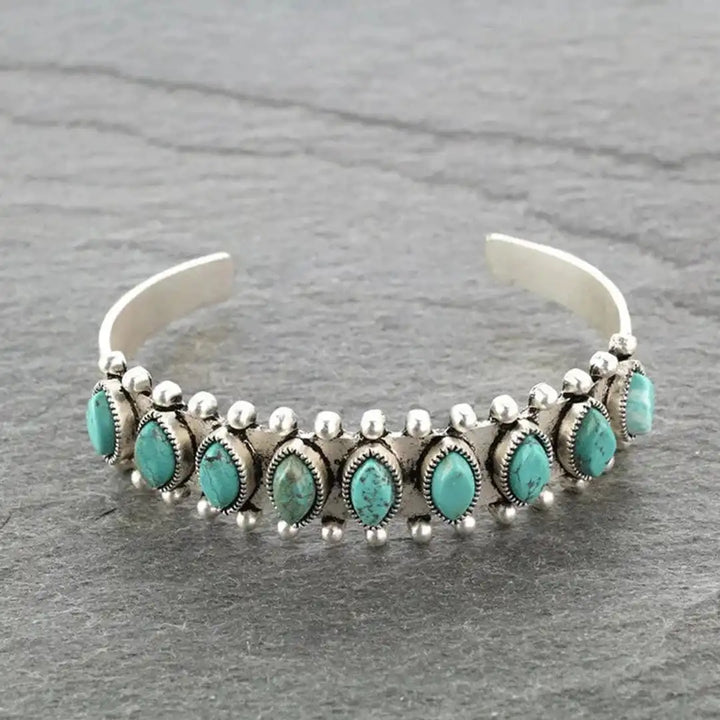 Vintage Tibetan Silver Gemstone Bracelet