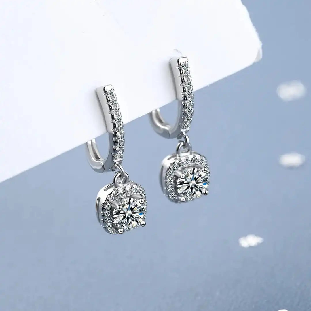Eternal White Gold Gemstone Earrings
