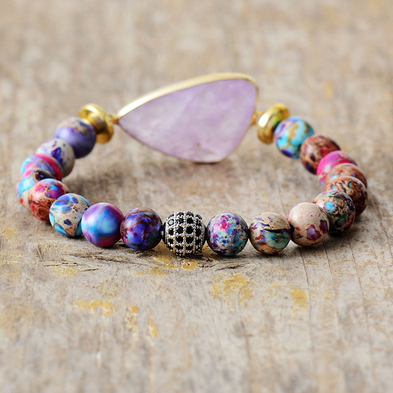Bohemian Amethyst Gemstone Bracelet