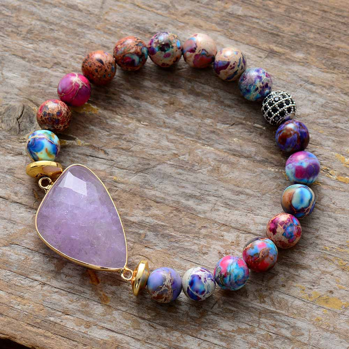 Bohemian Amethyst Gemstone Bracelet