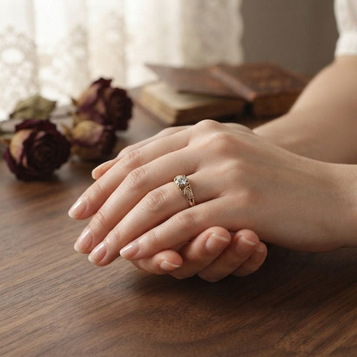 Elegant Zirconia Gold Ring