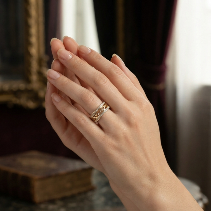 Radiant Hollow Gold Band