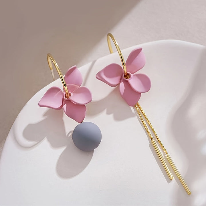 Blush Blossom Dangle Earrings