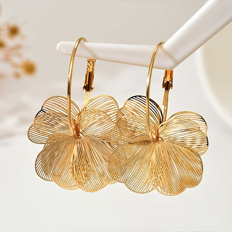 Radiant Floral Hoop Earrings