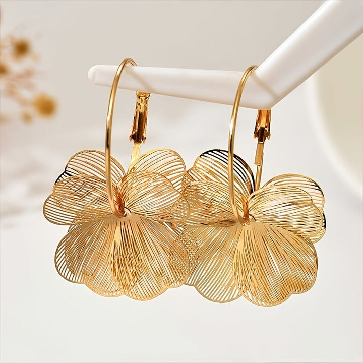 Radiant Floral Hoop Earrings