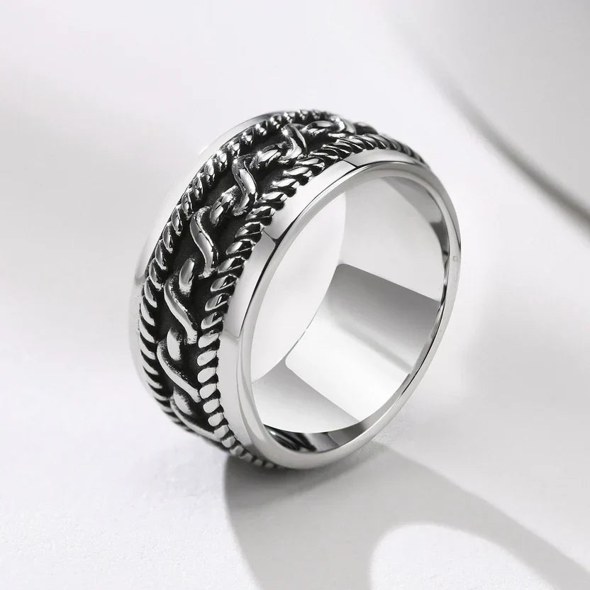 Antique Silver Celtic Knot Band