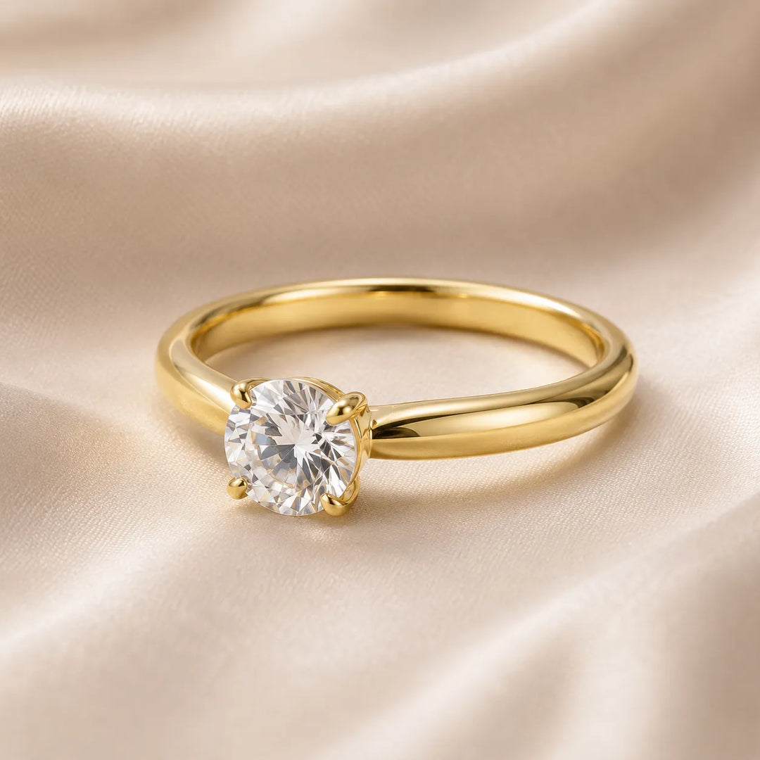 Antique Gold Braided Zirconia Band