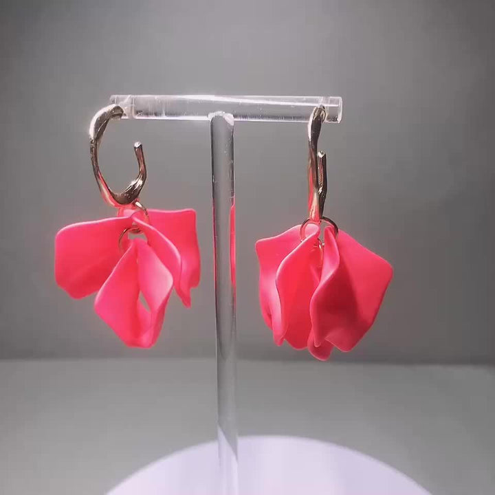 Elegant Floral Hoop Earrings