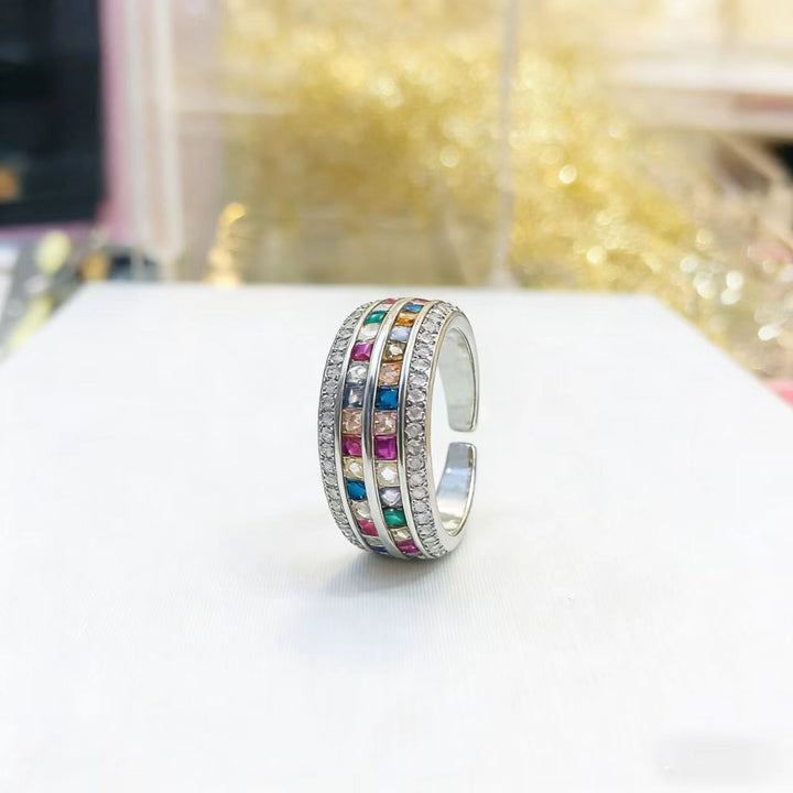 Vibrant Gemstone Elegant Band