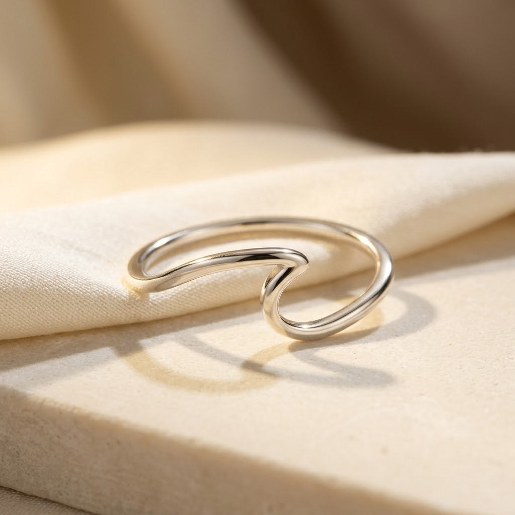 Elegant Silver Minimalist Adjustable Band