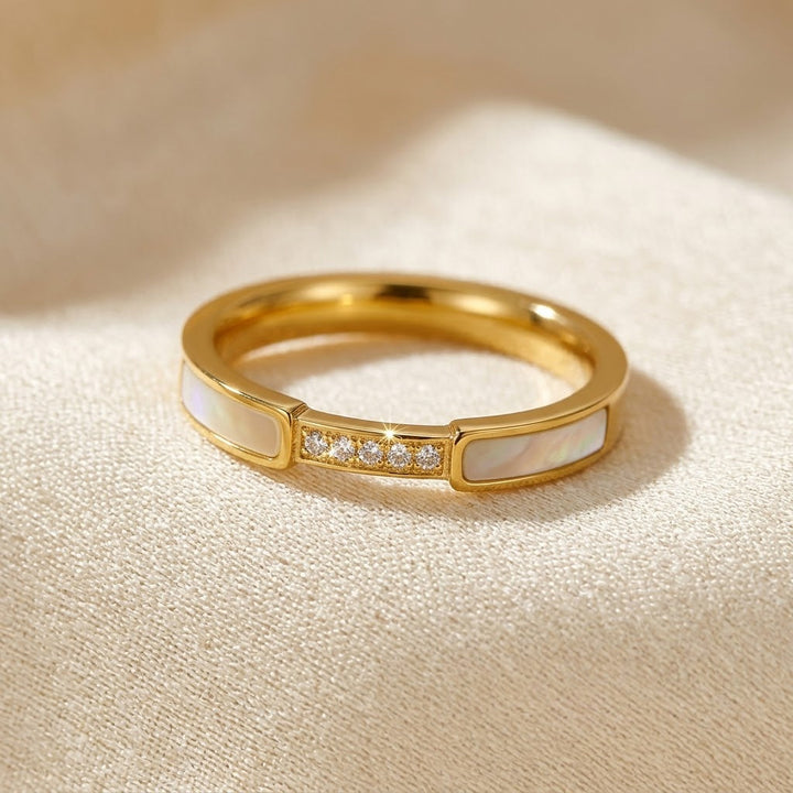 Gold-Embellished Band Ring
