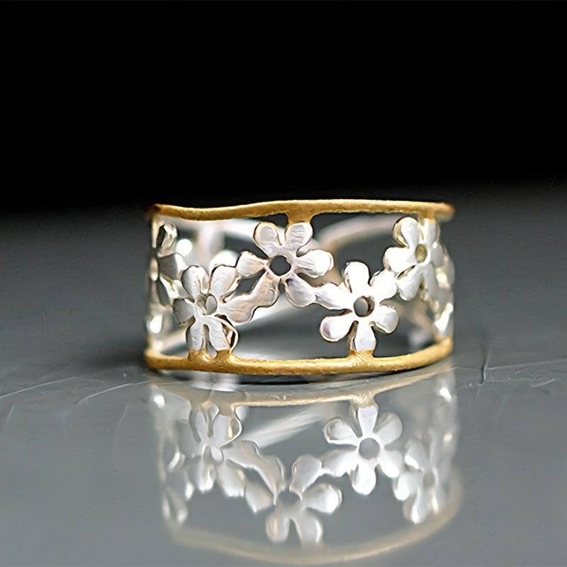 Elegant Enamel Daisy Band