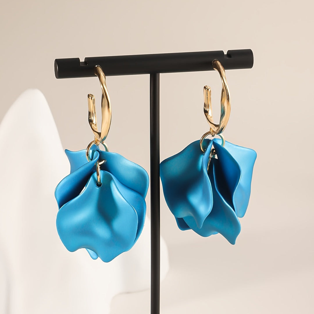 Elegant Floral Hoop Earrings