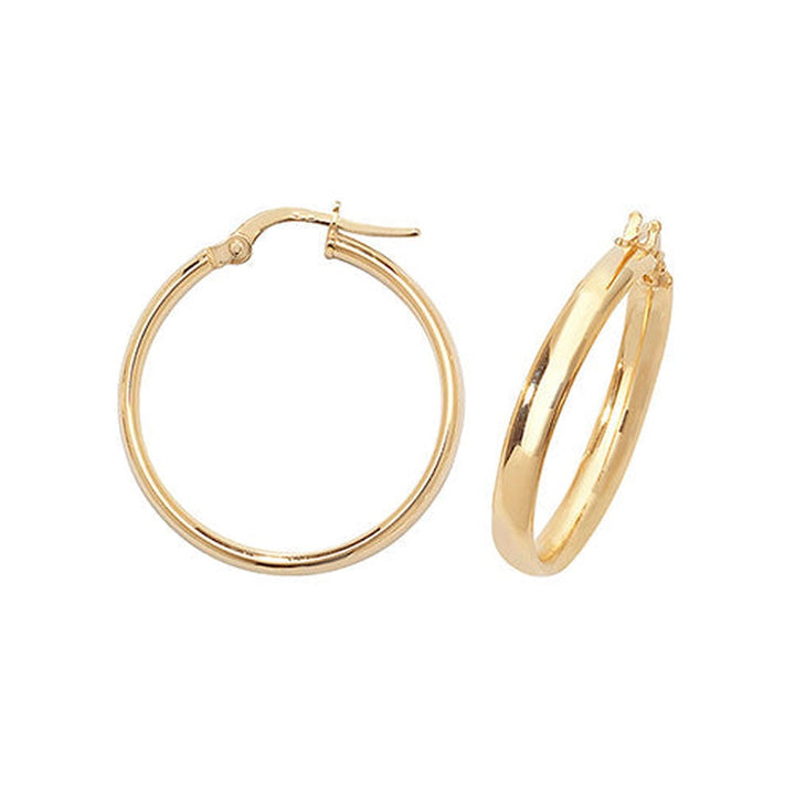 Shiny Large Gold Hoop Earrings