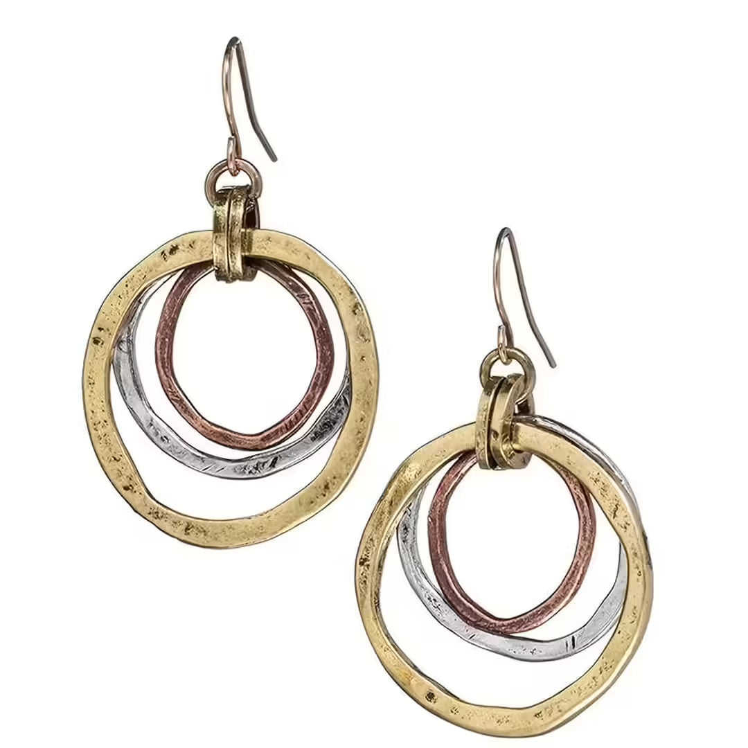 Vibrant Retro Hoop Earrings