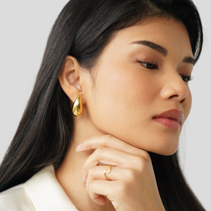 Gilded Teardrop Earrings