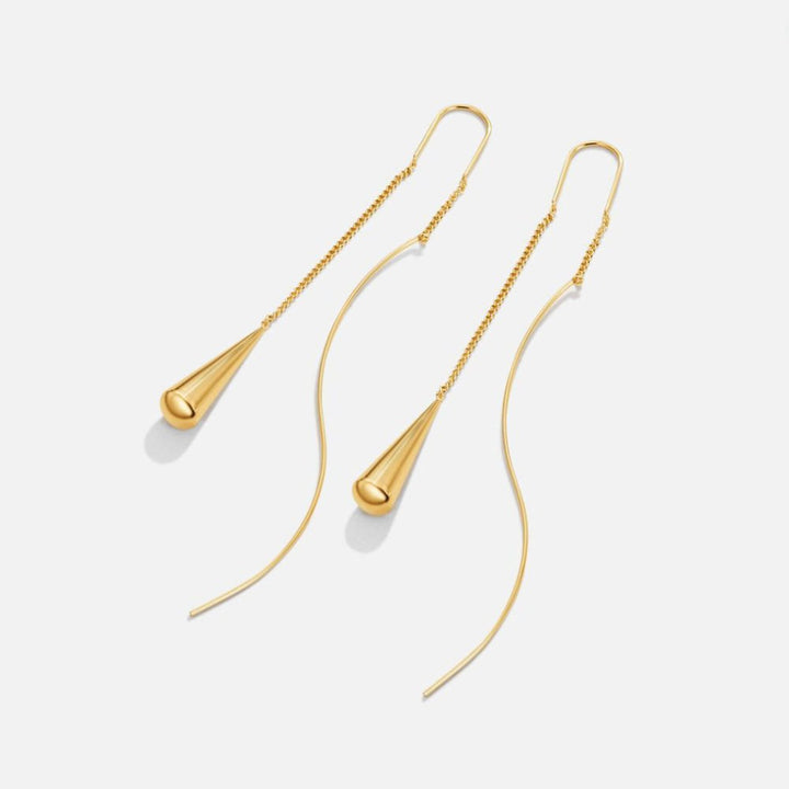 Teardrop Design Tassel Earrings