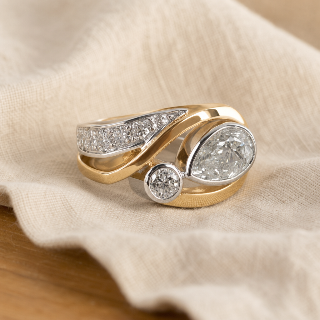 Timeless Two-Tone Gemstone Ring