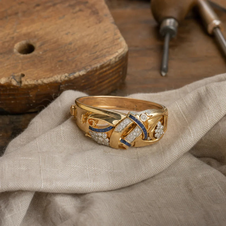 Shiny Gold Zirconia Ring