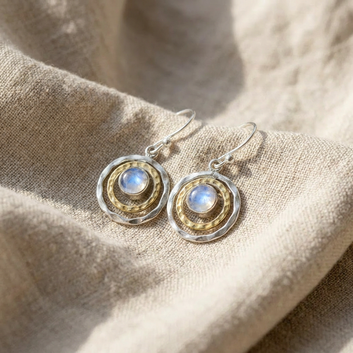 Moonlit Oval Drop Earrings