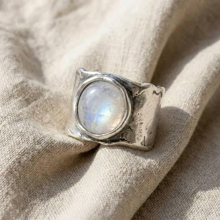Artisan Crafted Bohemian Moonstone Ring