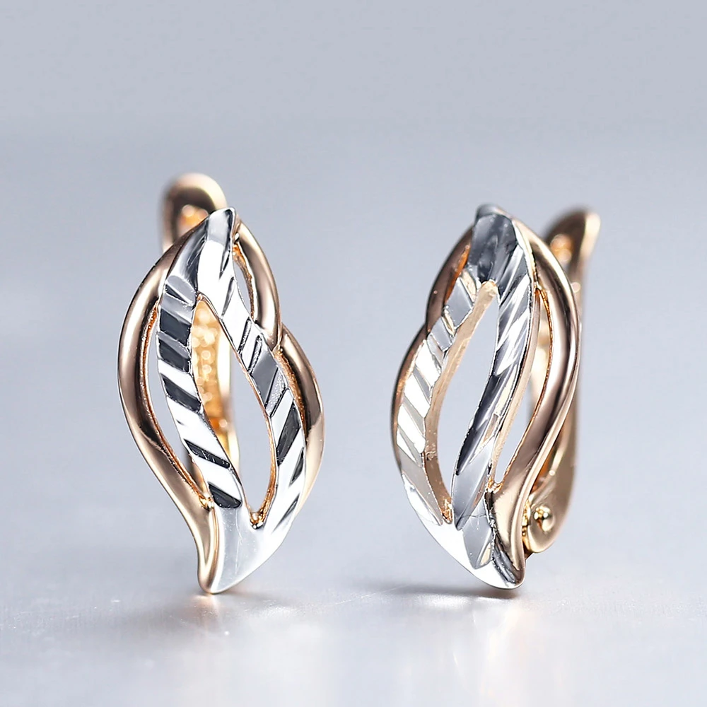 Stylish Gold and Silver Earrings