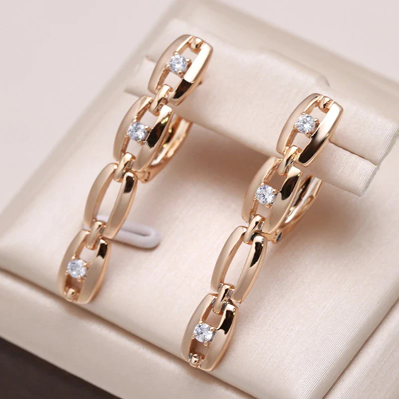 Elegant Gold Chain Earrings