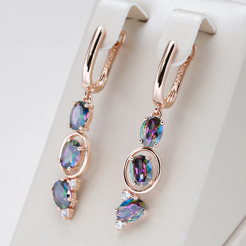 Stylish Colorful Gemstone Earrings