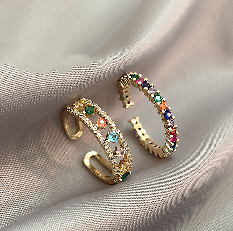 Stylish Multicolored Zircon Earrings