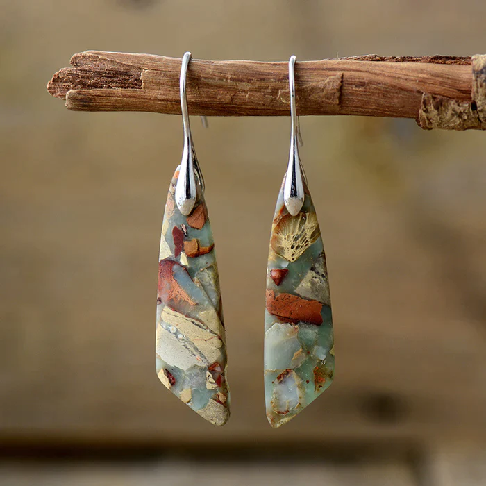 Charm - Retro Natural Gemstone Earrings