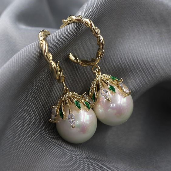 Elegant Malia Pearl Dangle Earrings