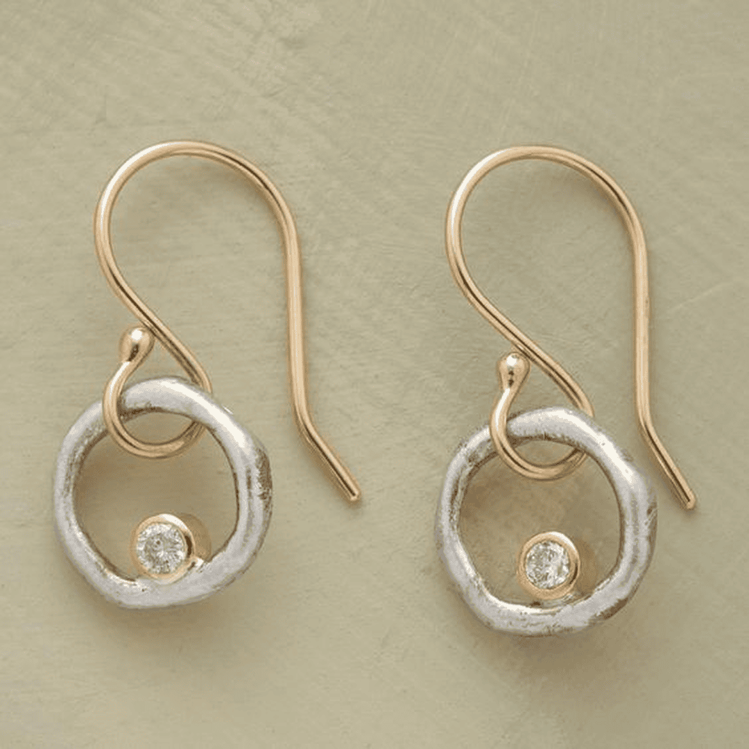 Retro Gold and Silver Earrings