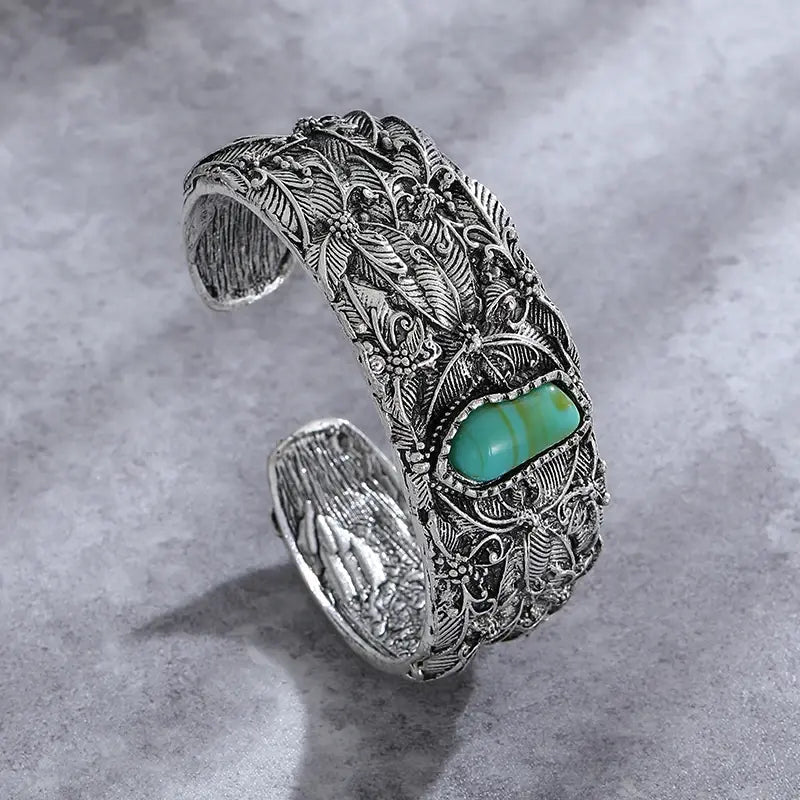 Retro Turquoise Gemstone Bracelet