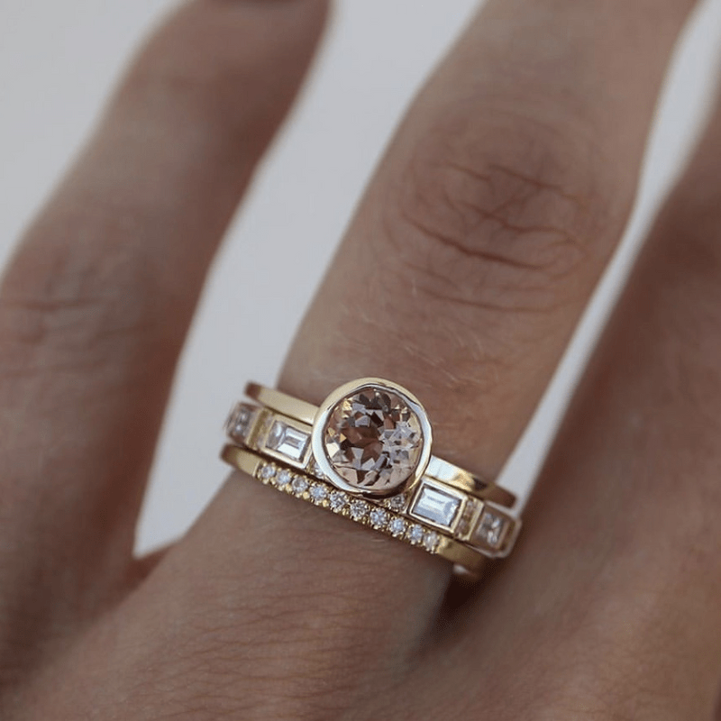 Gold Bezel-Set Solitaire Band