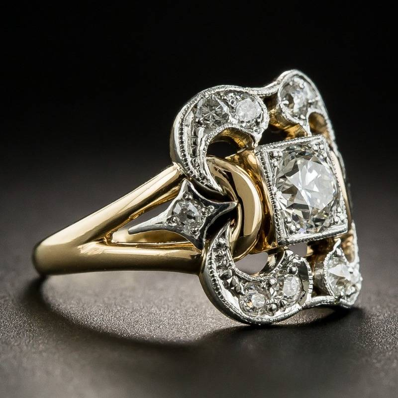 Retro Zirconia Gold Band