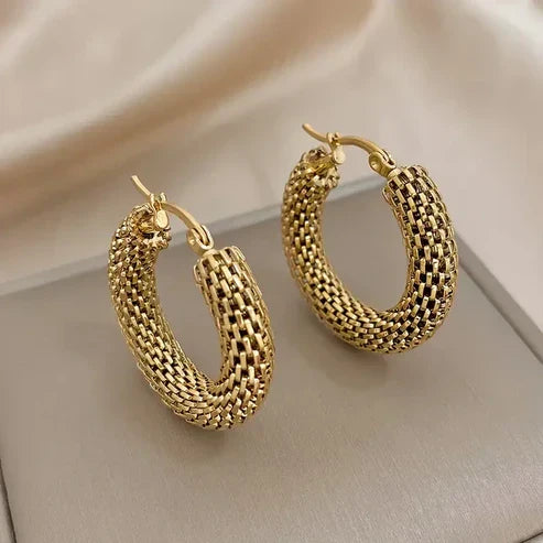 Radiant Wave Hoop Earrings