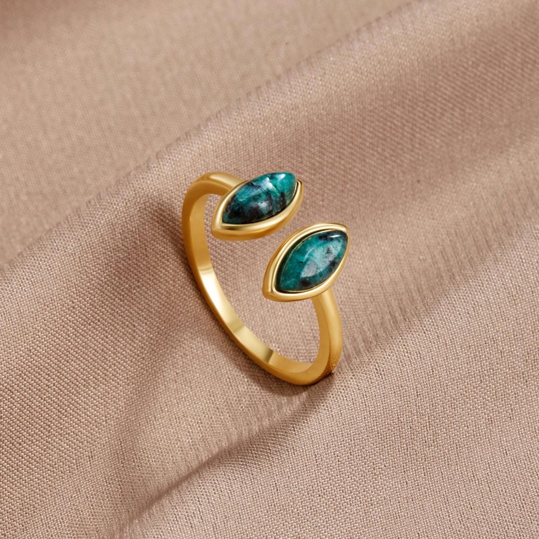 Emerald Grace Adjustable Wrap Ring