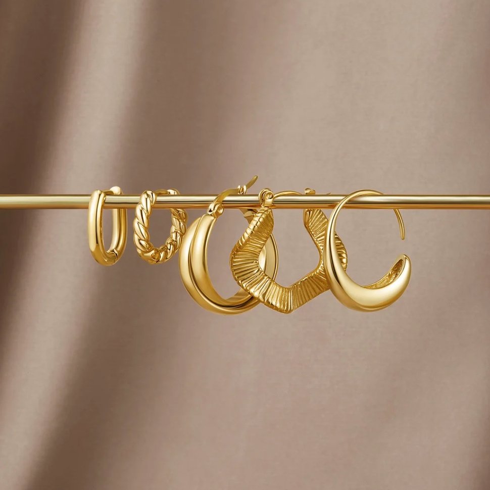 Spiral Gold Earrings