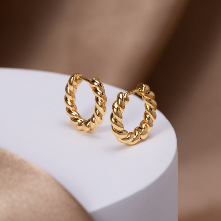 Spiral Gold Earrings