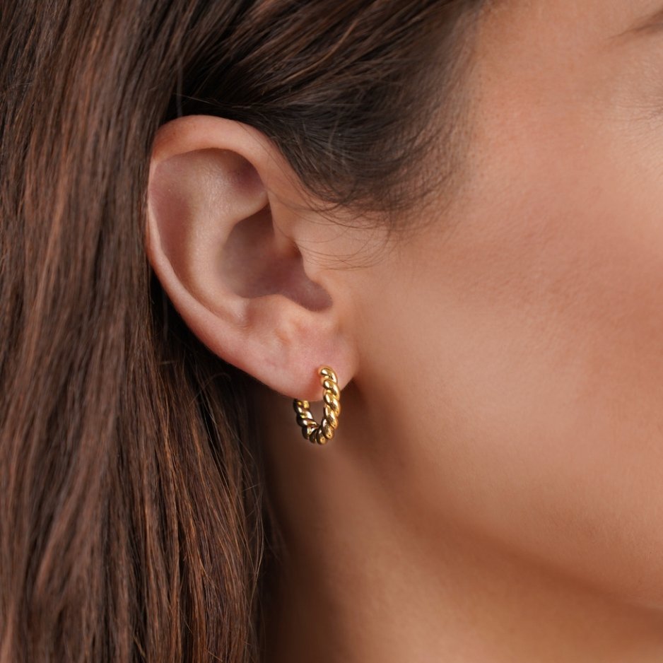 Spiral Gold Earrings