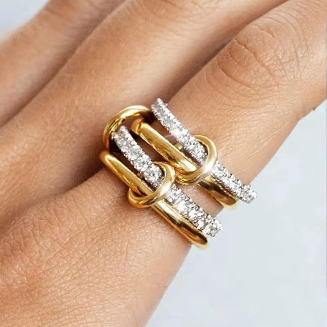 Zirconia Ring Collection with Woven Design