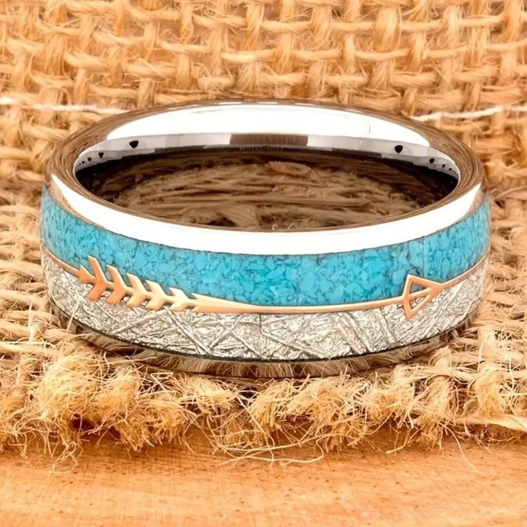 Retro Enamel Silver Ring