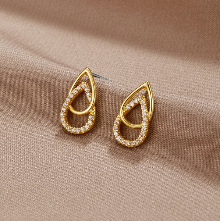 Teardrop Chain Earrings by Lin