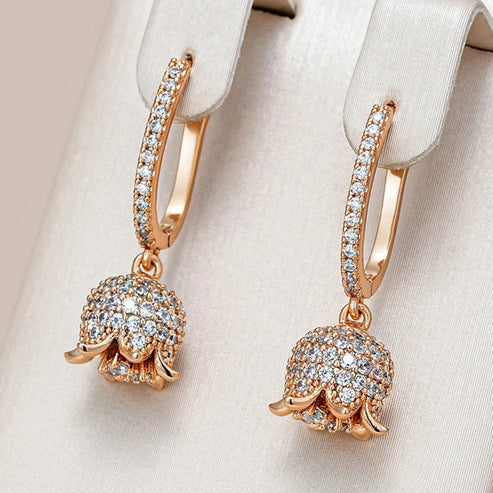 Chic Radiant Gold Bell Earrings