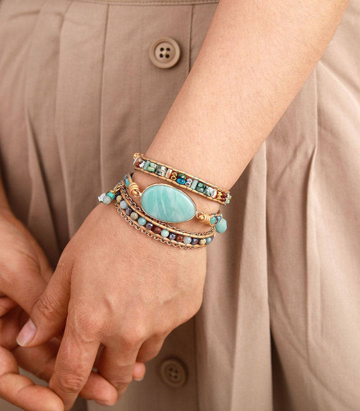 Authentic Amazonite Beaded Bracelet