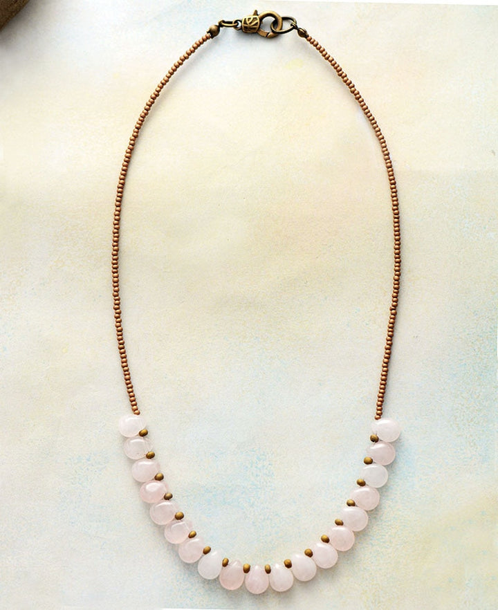 Elegant Rose Quartz Pendant Necklace
