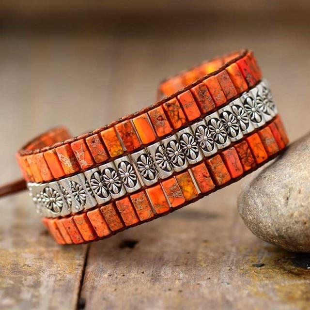 Lotus Boho Chic Wrap Bracelet